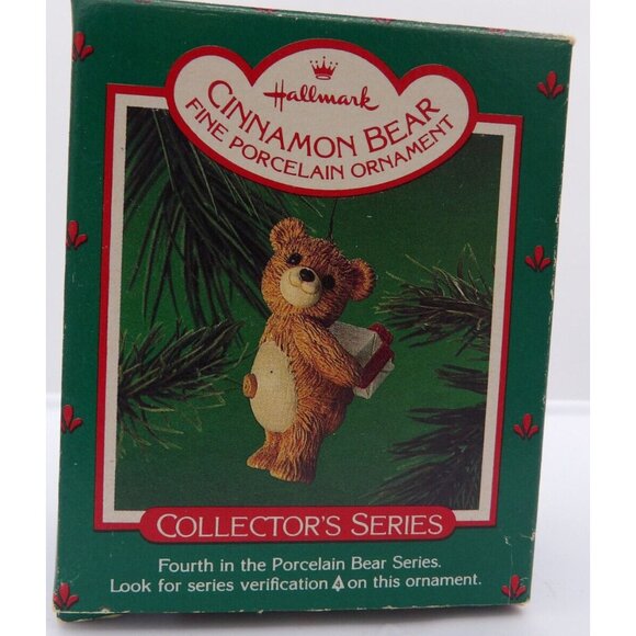 Ornament Cinnamon Bear #4 in series ©1986 Hallmark Keepsake Taiwan QX405-6 - Picture 4 of 4